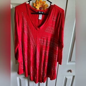 Women's Red Only Nine top sz Xl